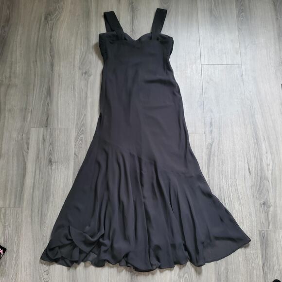 Y2K Whimsigoth Fairy Dress Womens 6 Floral Embroidered Maxi Formal Gown Elegant - Picture 7 of 12